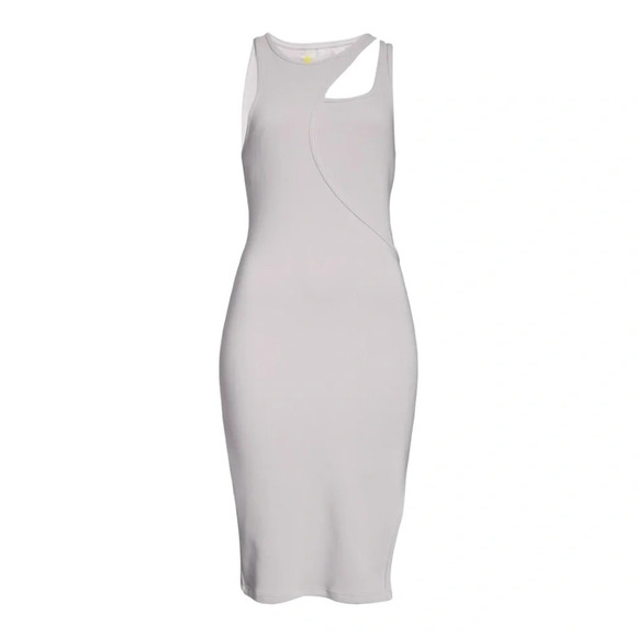 Zella Interlude Rib Cutout Bodycon Dress in Lilac - Picture 9 of 9